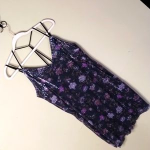 6. Xhilaration sequin Floral Rose Sleeveless Dress